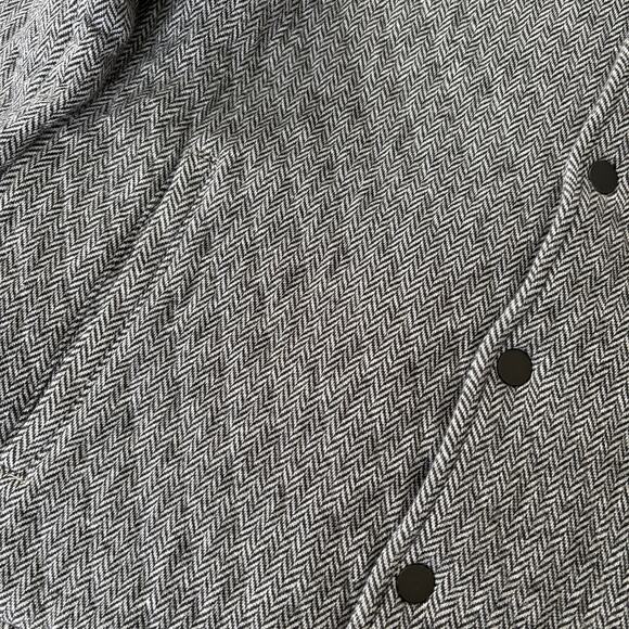 Club Monaco Quilted Herringbone Bomber Jacket XS Cotton Minimalist Streetwear - Picture 2 of 6